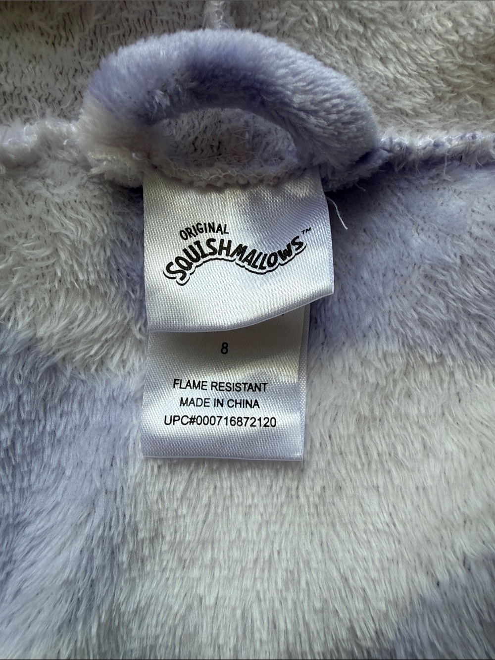 Squishmallows Lavender and White Spotted Kids Hooded Robe - Picture 7 of 7